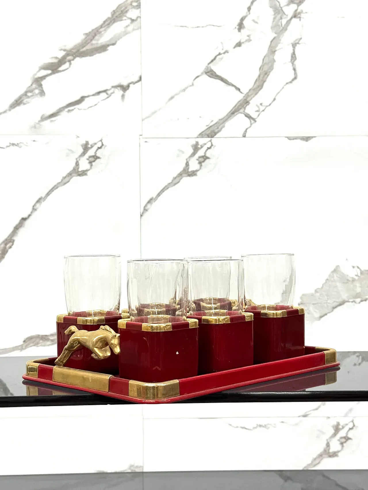 6 Bicchieri con vassoio Hans Turnwald, anni '70 1