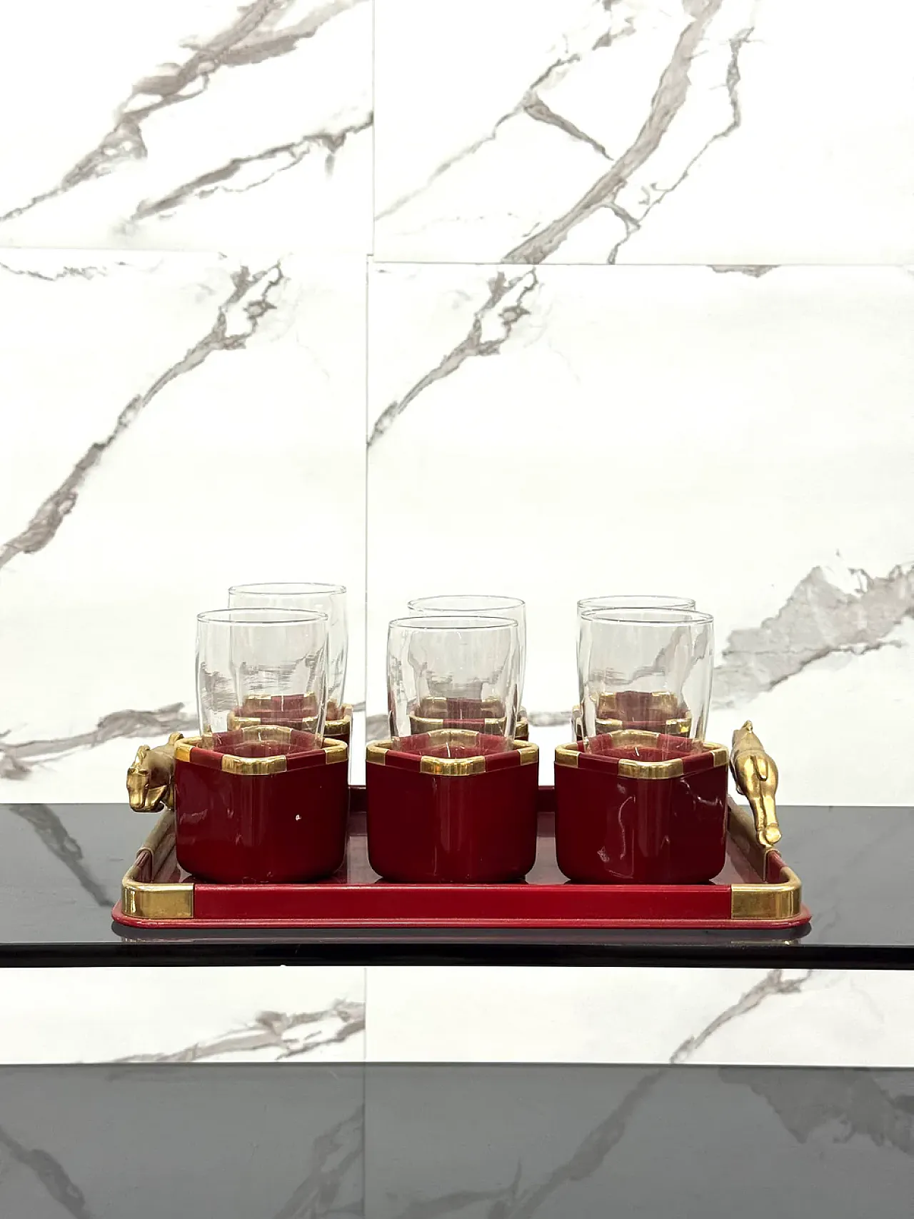 6 Bicchieri con vassoio Hans Turnwald, anni '70 4