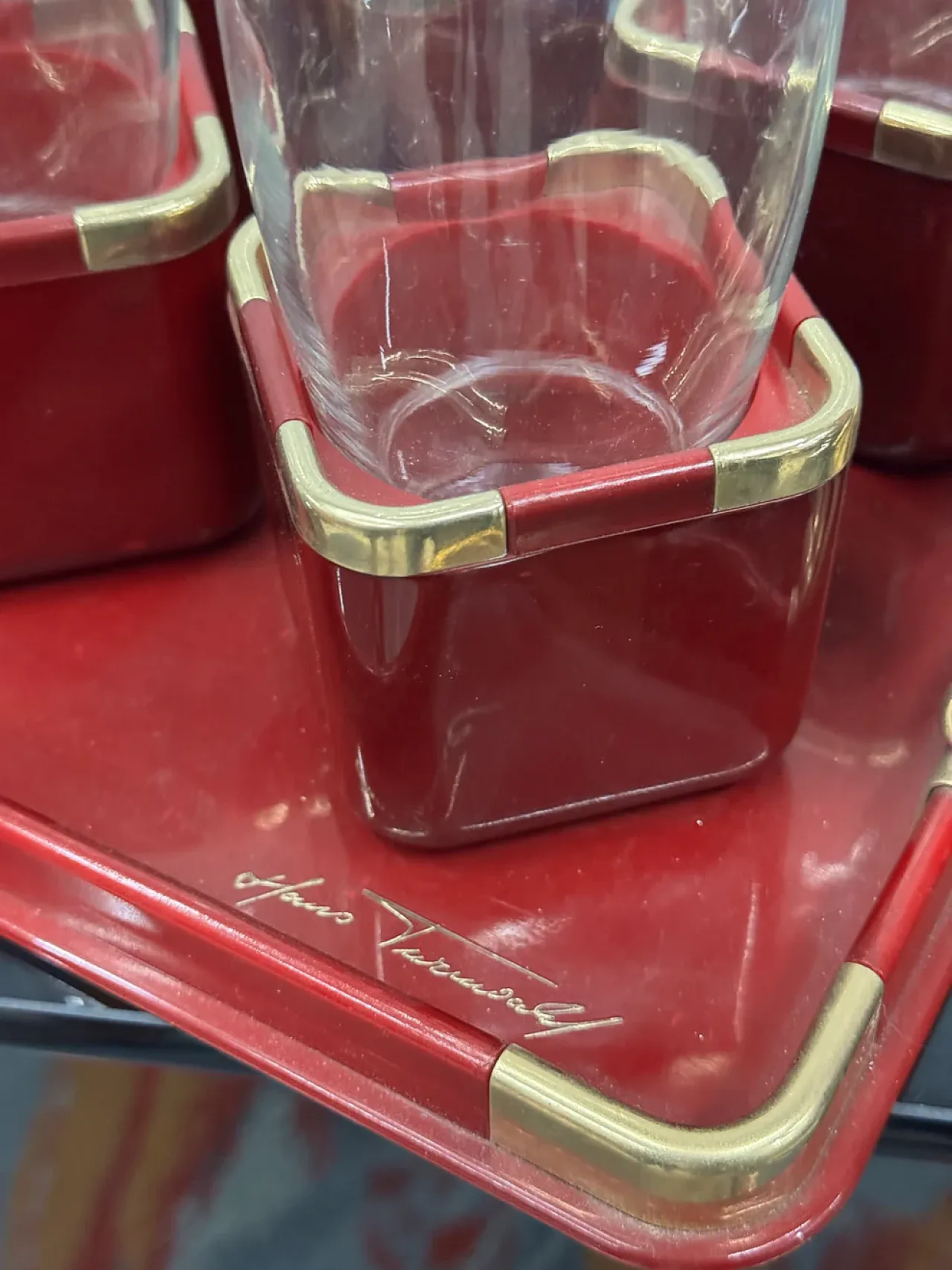 6 Bicchieri con vassoio Hans Turnwald, anni '70 6