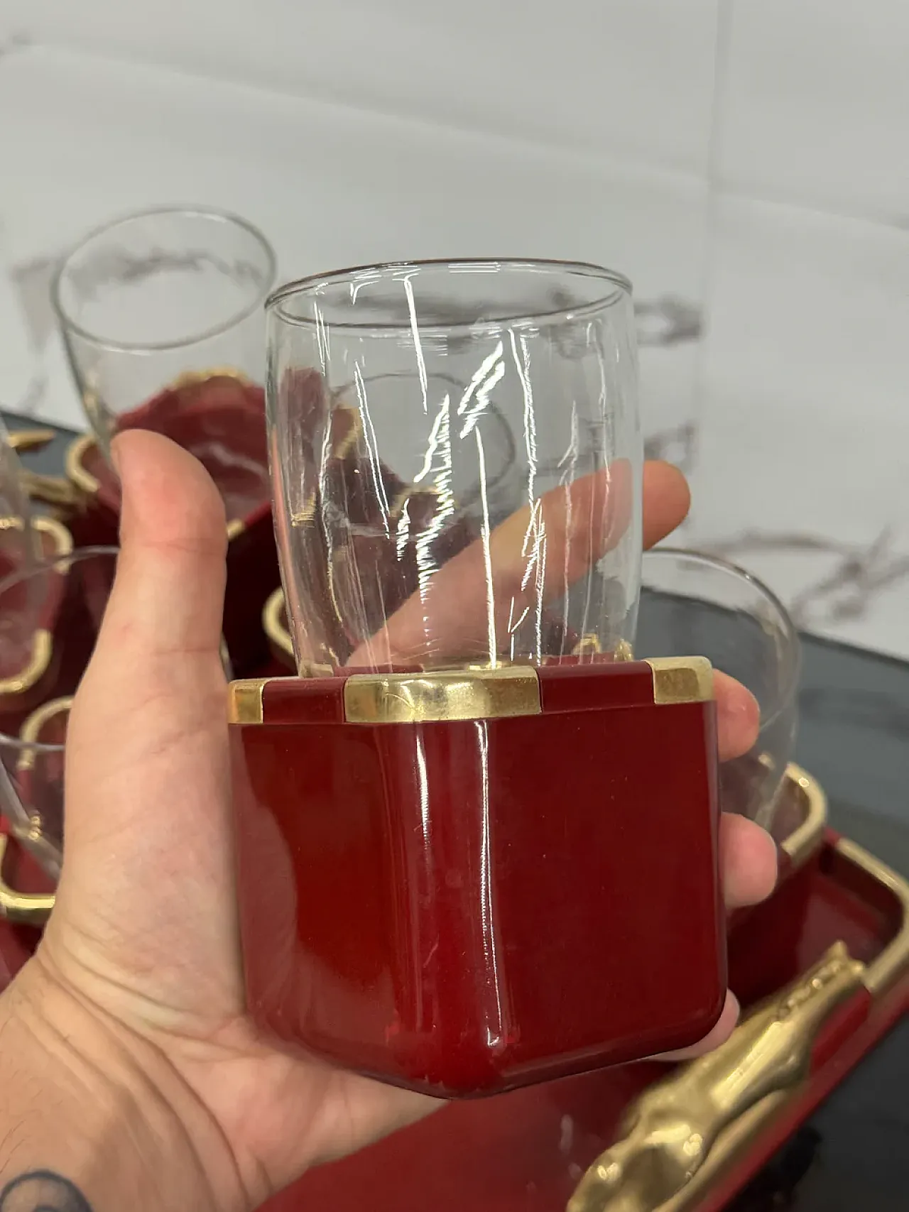 6 Bicchieri con vassoio Hans Turnwald, anni '70 7