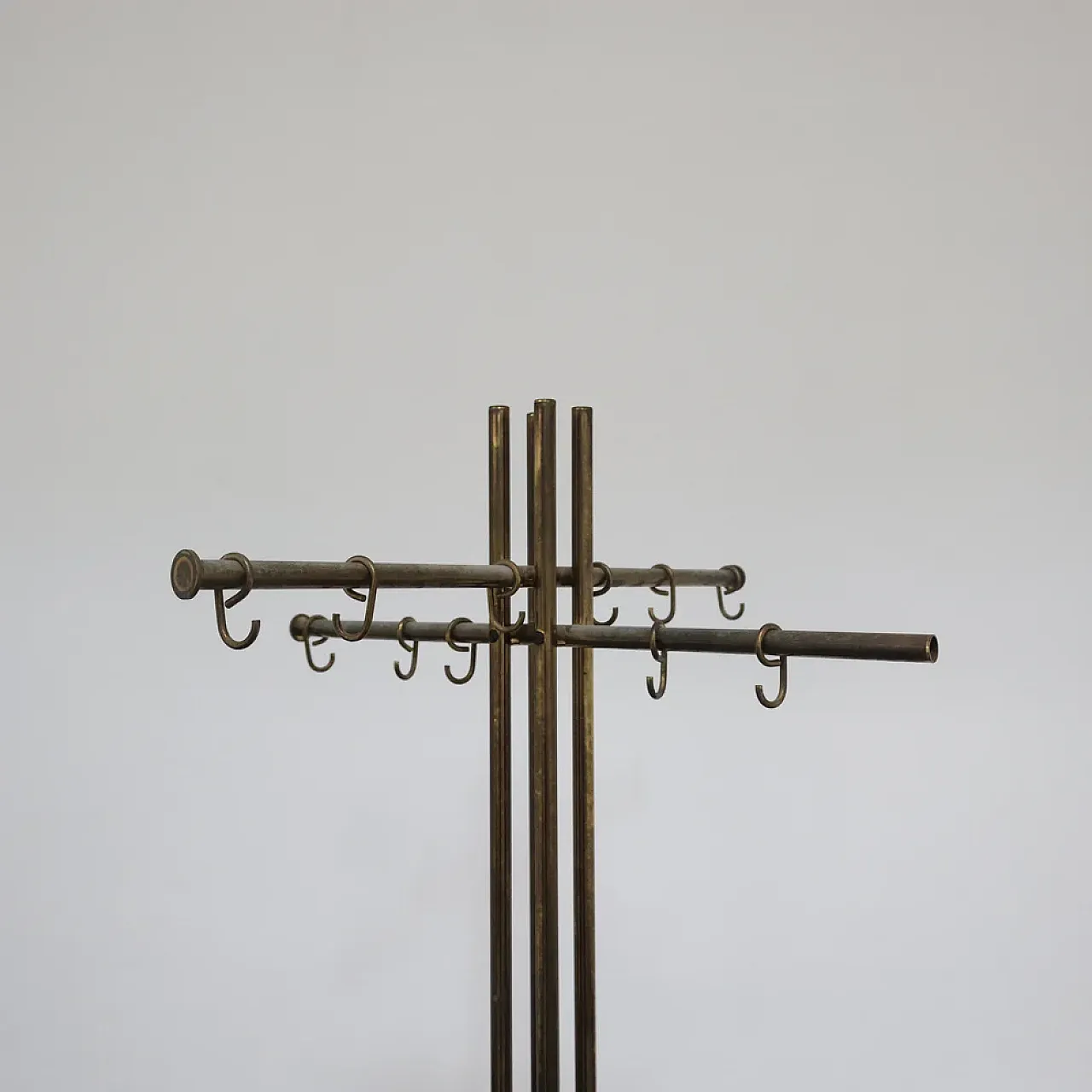 Marble and brass coat rack by Renato Zevi, late 20th century 2