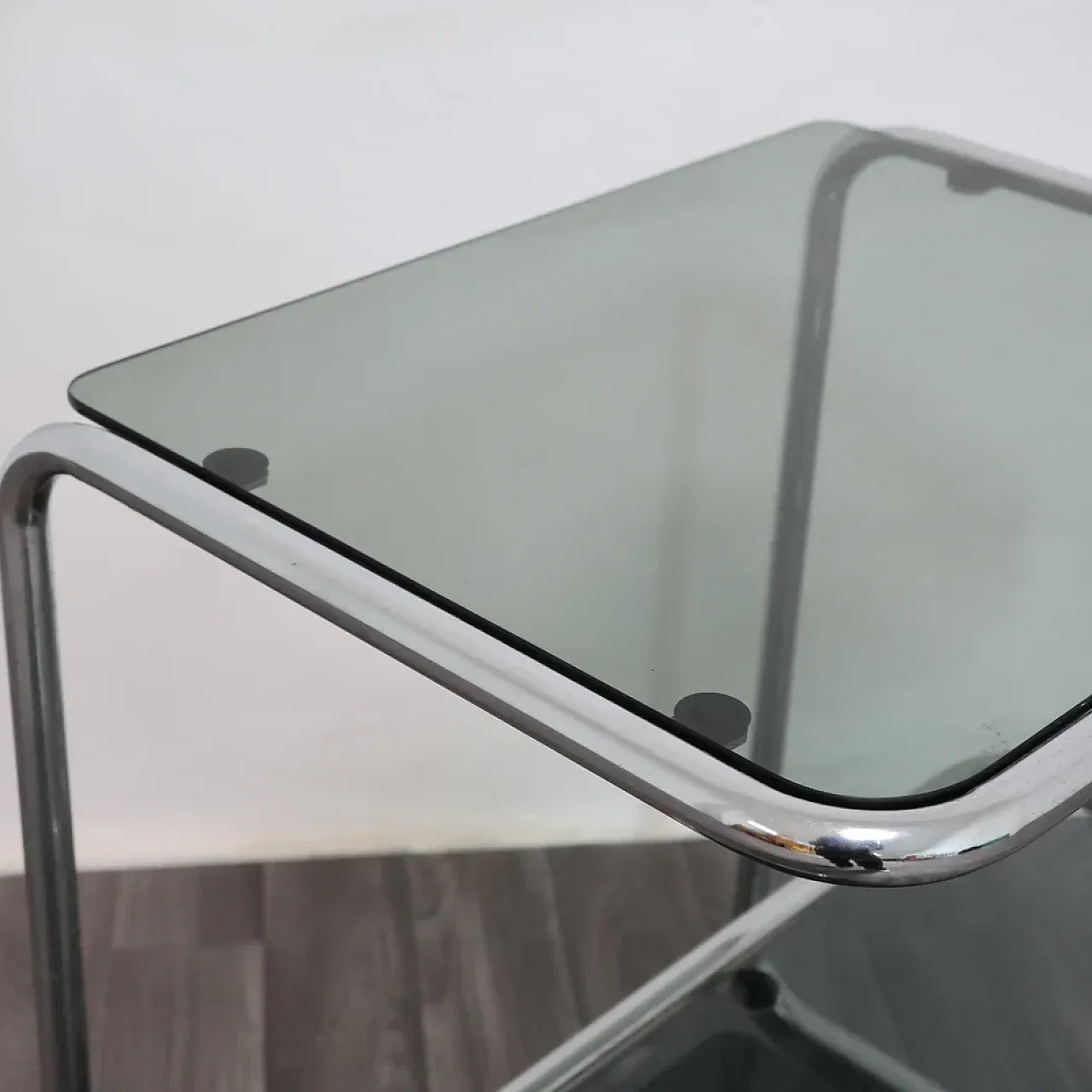 Steel triple shelf food cart, 1970s 4