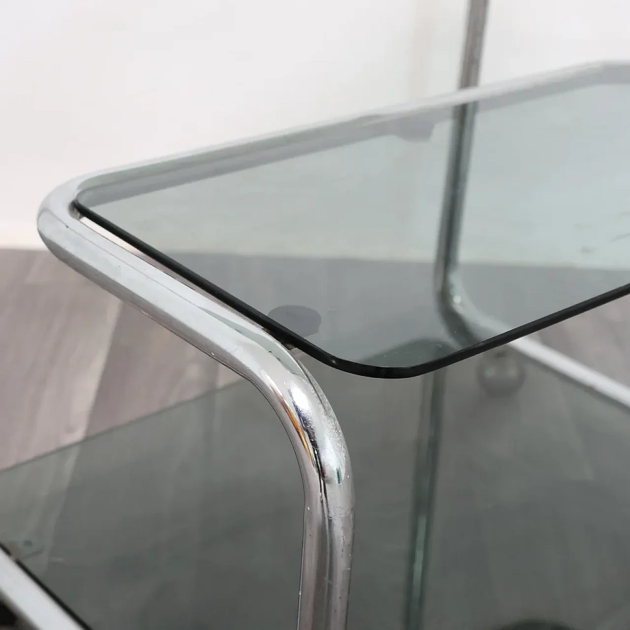 Steel triple shelf food cart, 1970s 5