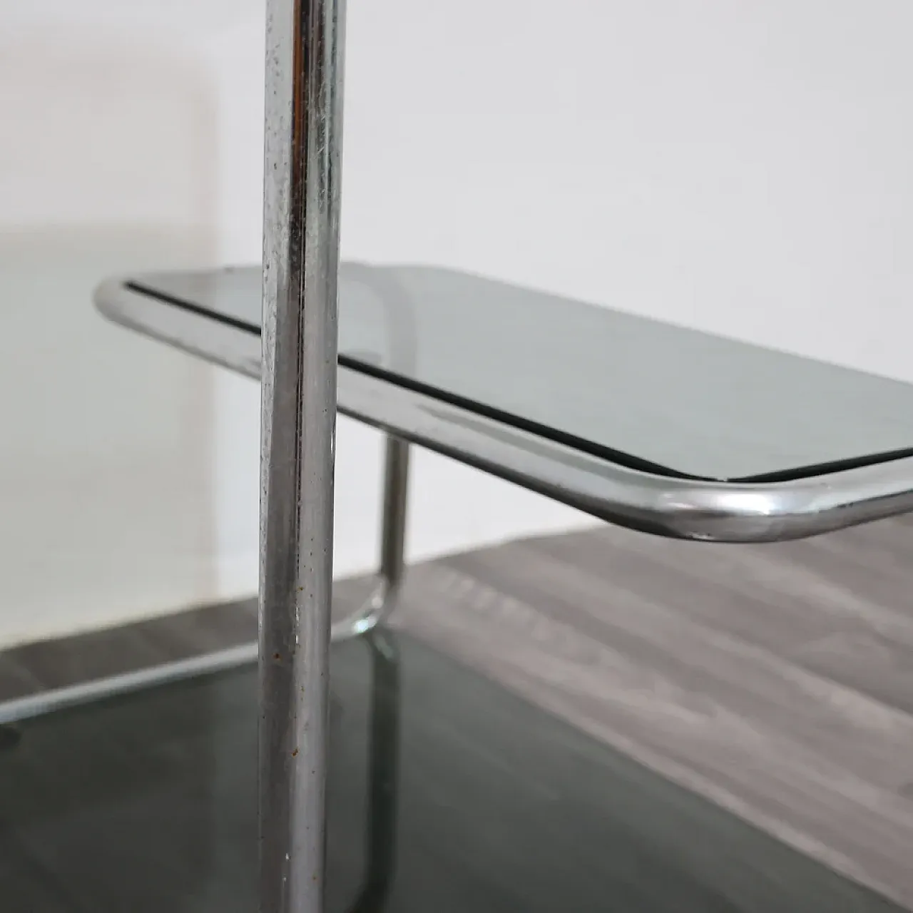 Steel triple shelf food cart, 1970s 8