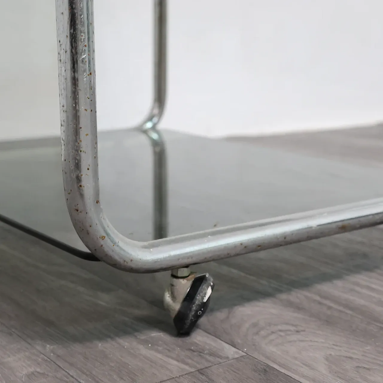 Steel triple shelf food cart, 1970s 9