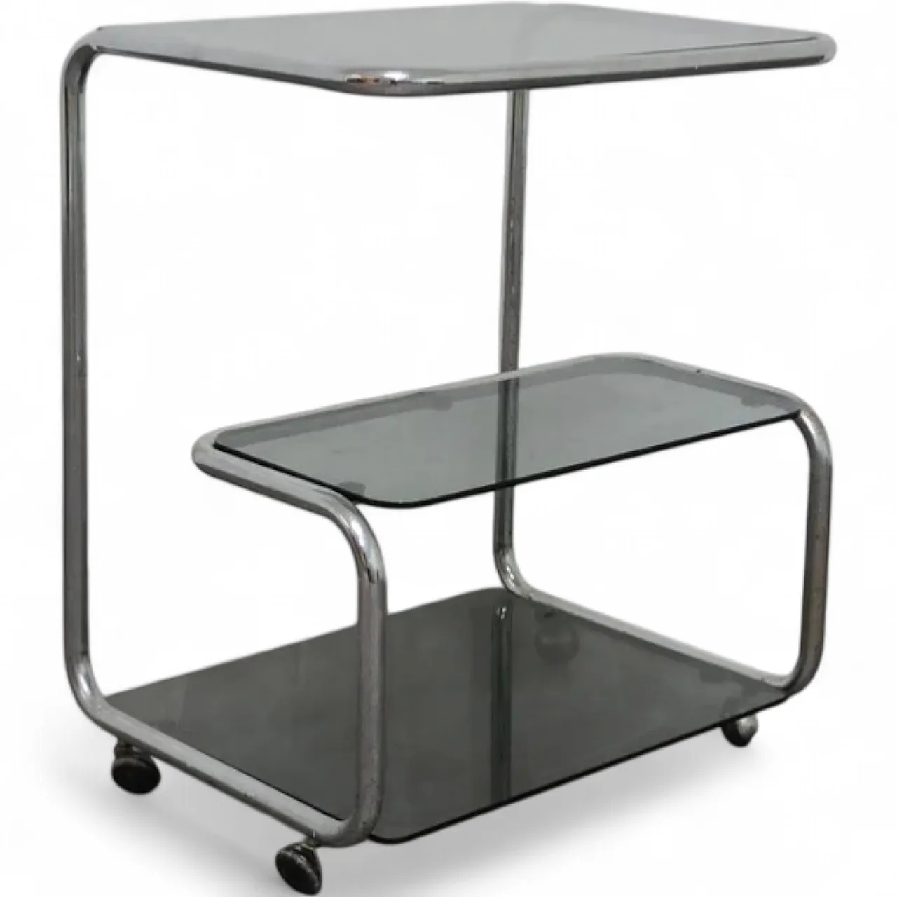 Steel triple shelf food cart, 1970s 11