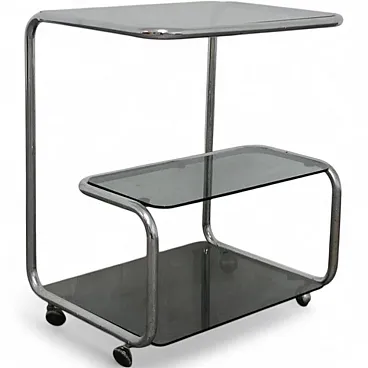 Steel triple shelf food cart, 1970s