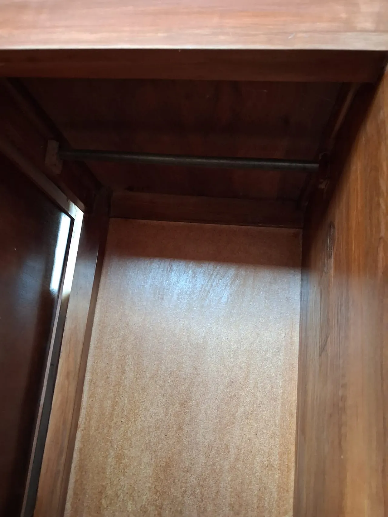 Armadio Art Déco in radica di noce con anta a specchio, anni '30 5