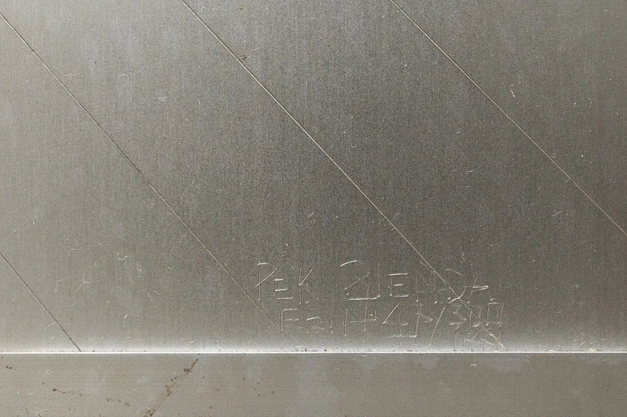 Peck Blenda, opera su pannello in alluminio, anni '70 3