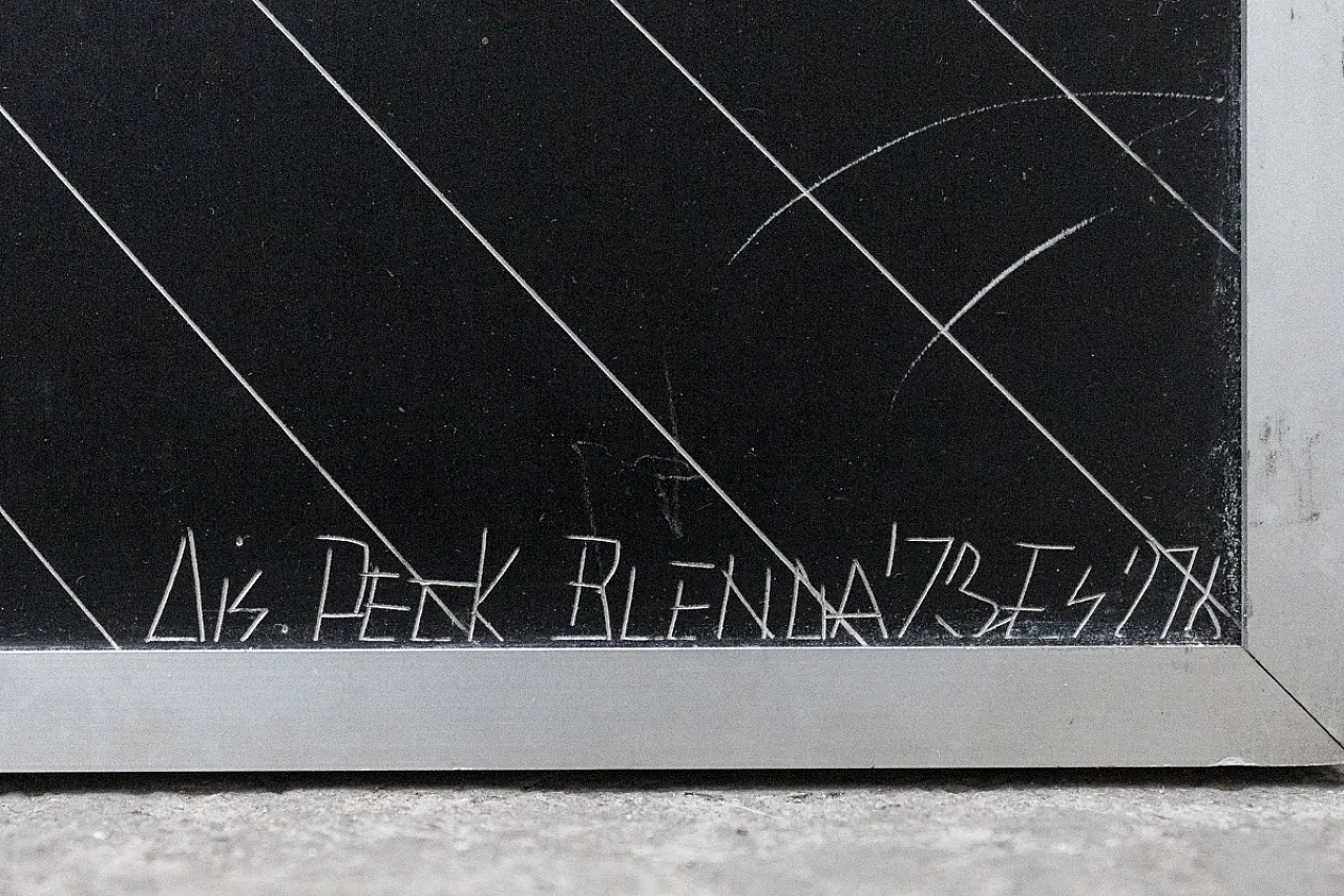 Peck Blenda, opera su pannello in alluminio, anni '70 3