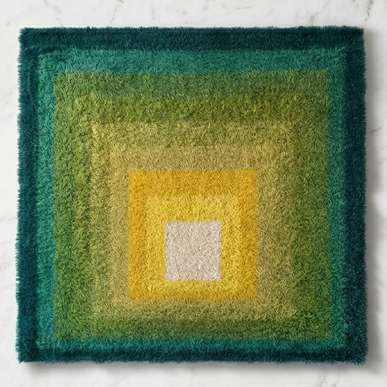 Mid-Century Modern Homage to the Square shag rug, 1970s 2