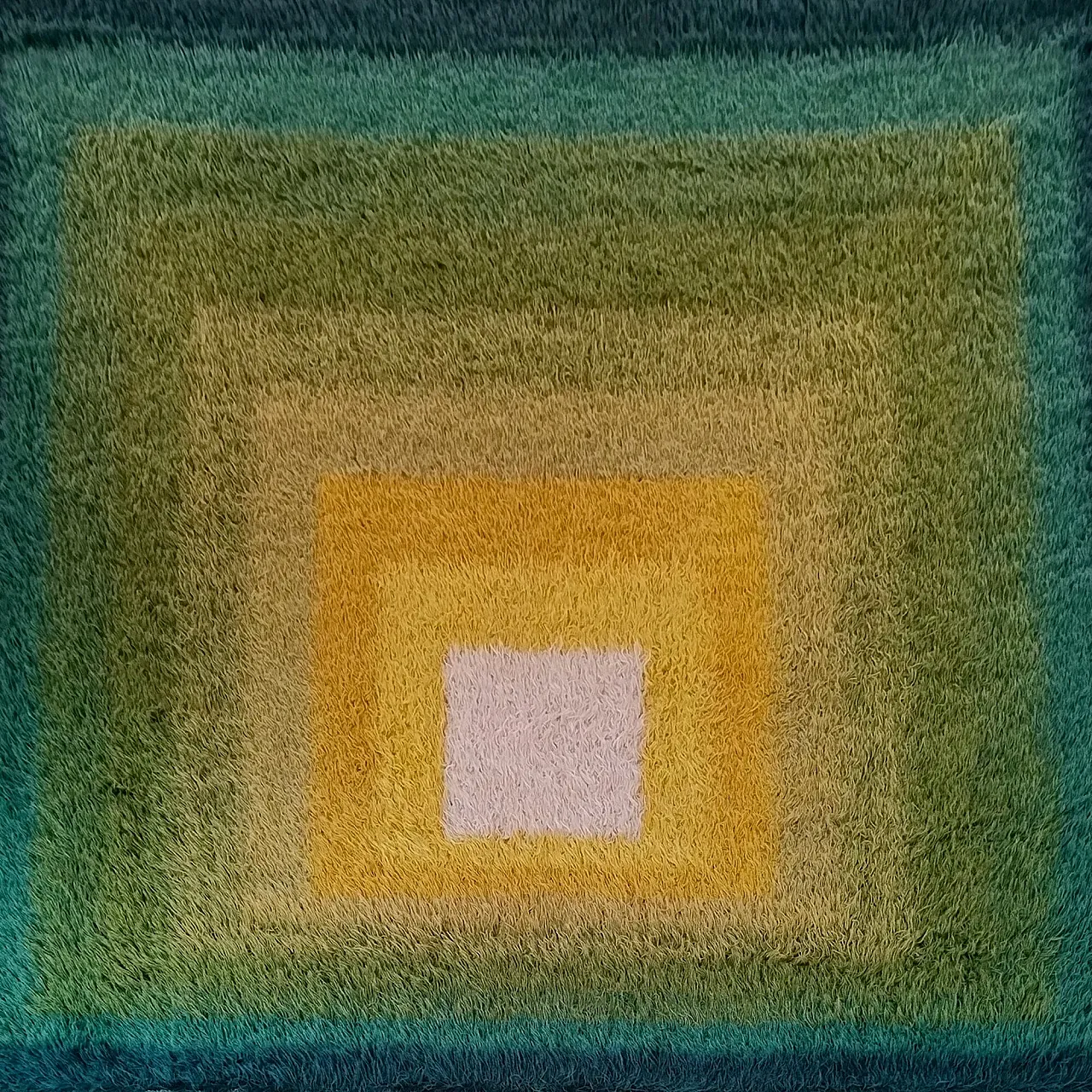 Mid-Century Modern Homage to the Square shag rug, 1970s 3