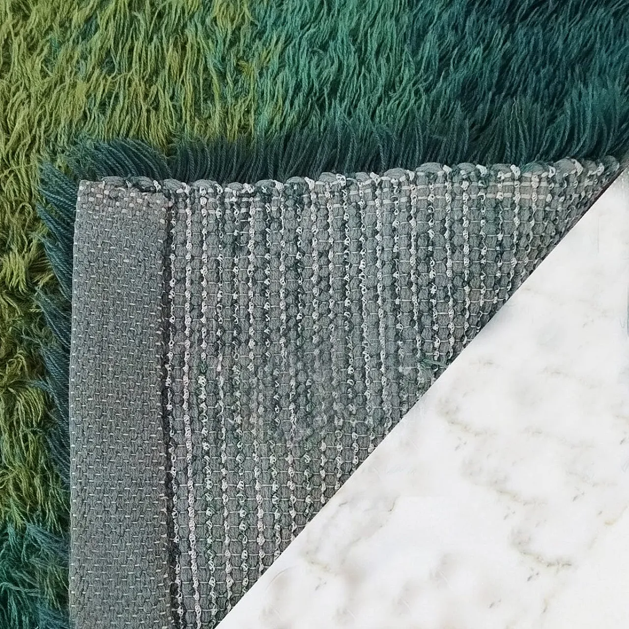 Mid-Century Modern Homage to the Square shag rug, 1970s 7