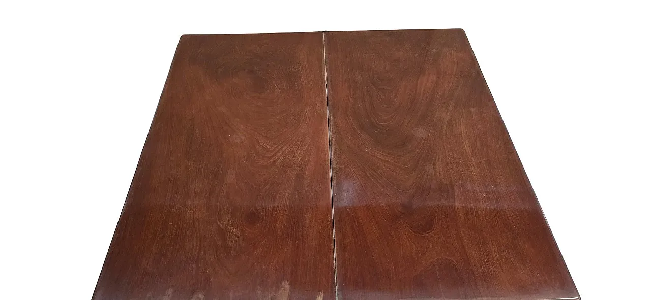 Antique mahogany feather book table, mid-19th century 9