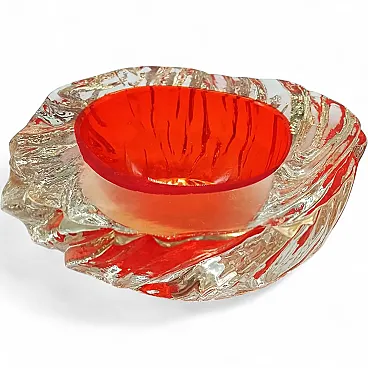 Ashtray in Murano glass by Flavio Poli for Seguso, 1960s
