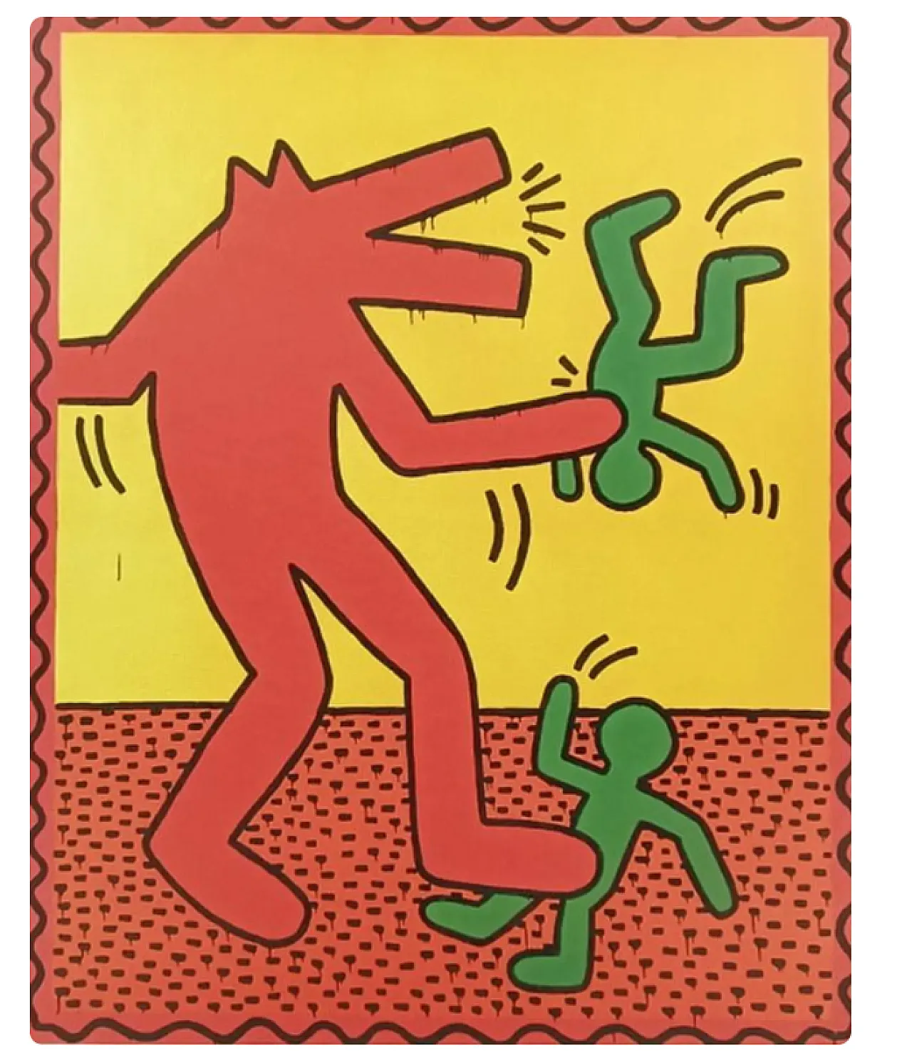 Keith Haring limited edition lithograph numbered in pencil, 1990s 2