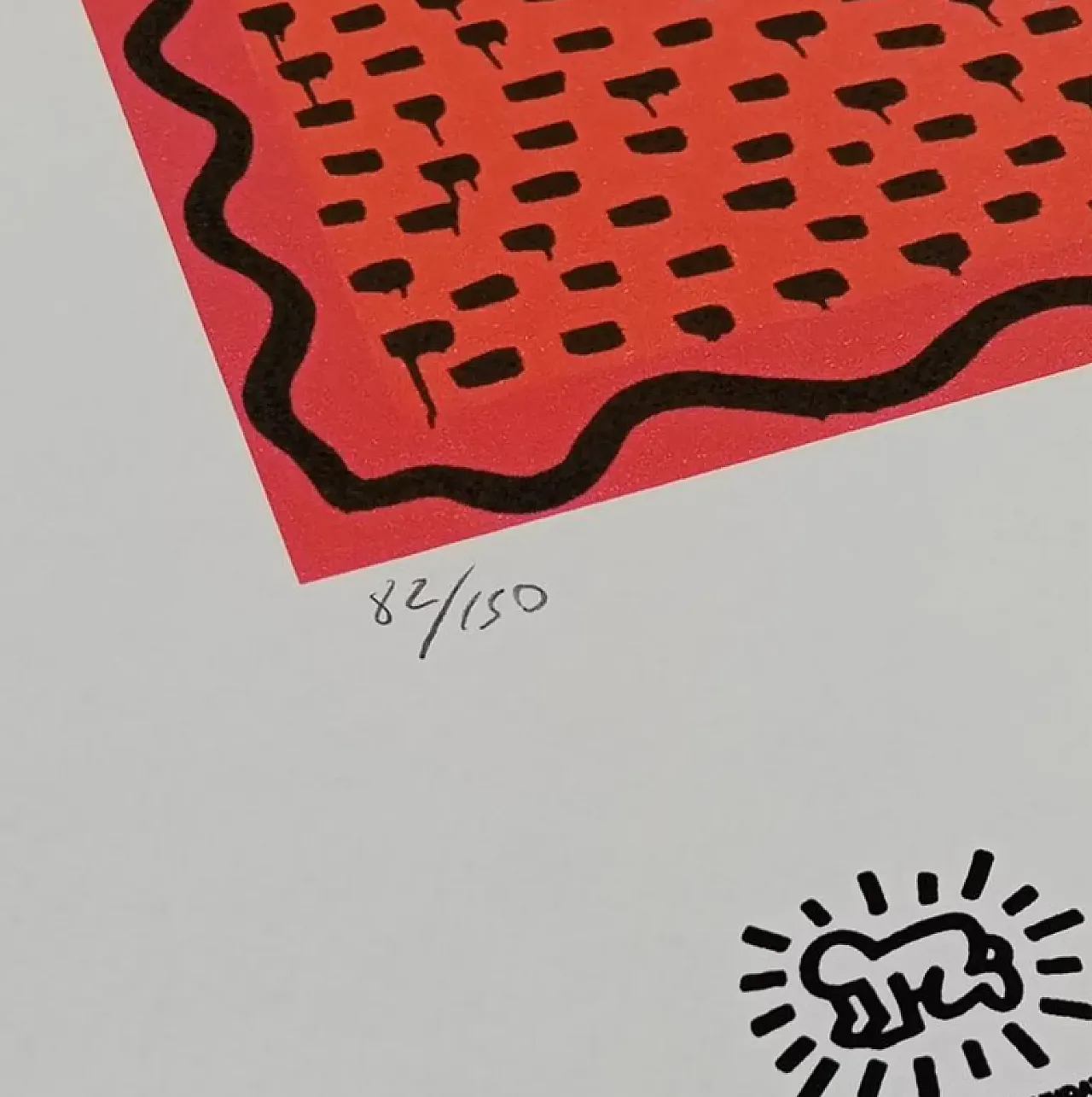 Keith Haring limited edition lithograph numbered in pencil, 1990s 4