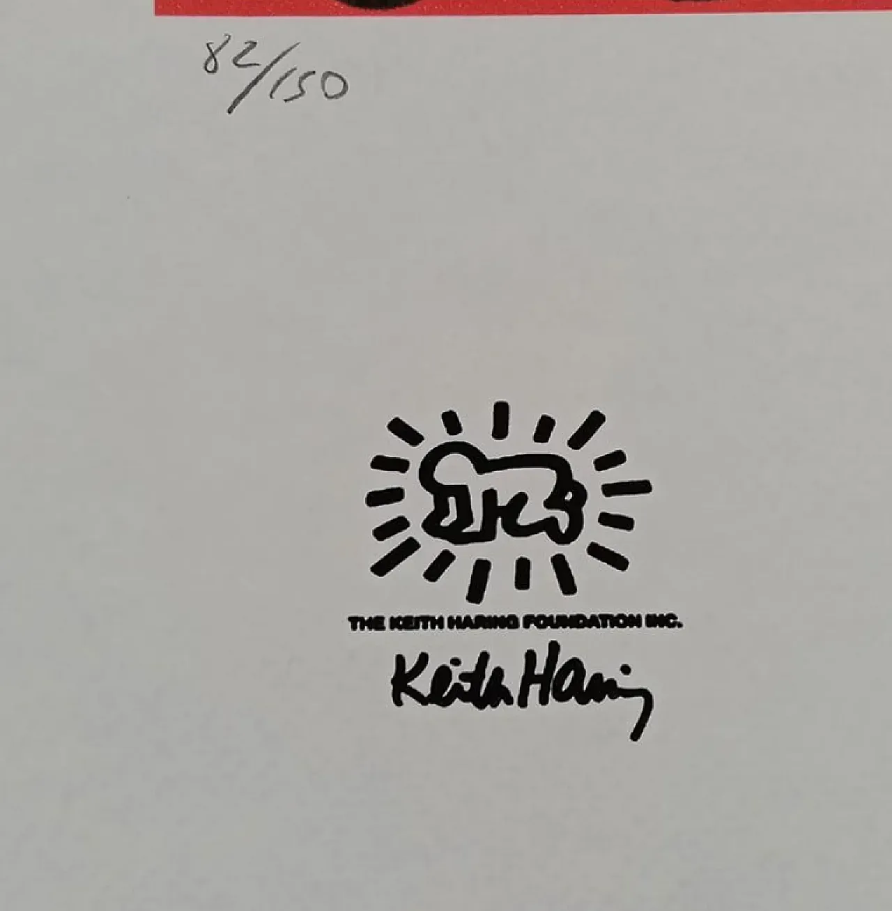 Keith Haring limited edition lithograph numbered in pencil, 1990s 5