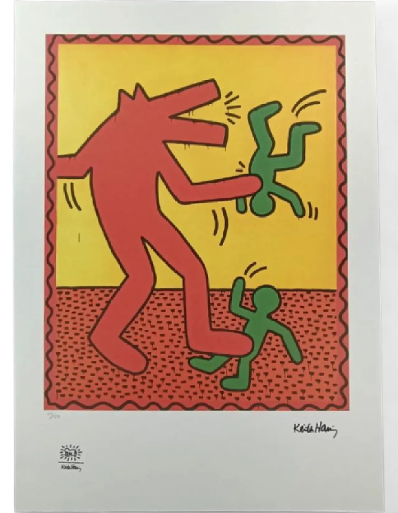 Keith Haring limited edition lithograph numbered in pencil, 1990s 8