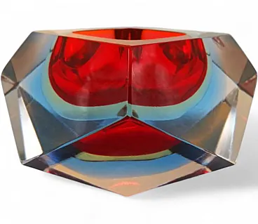 Ashtray in Murano glass by Flavio Poli for Seguso, 1960s