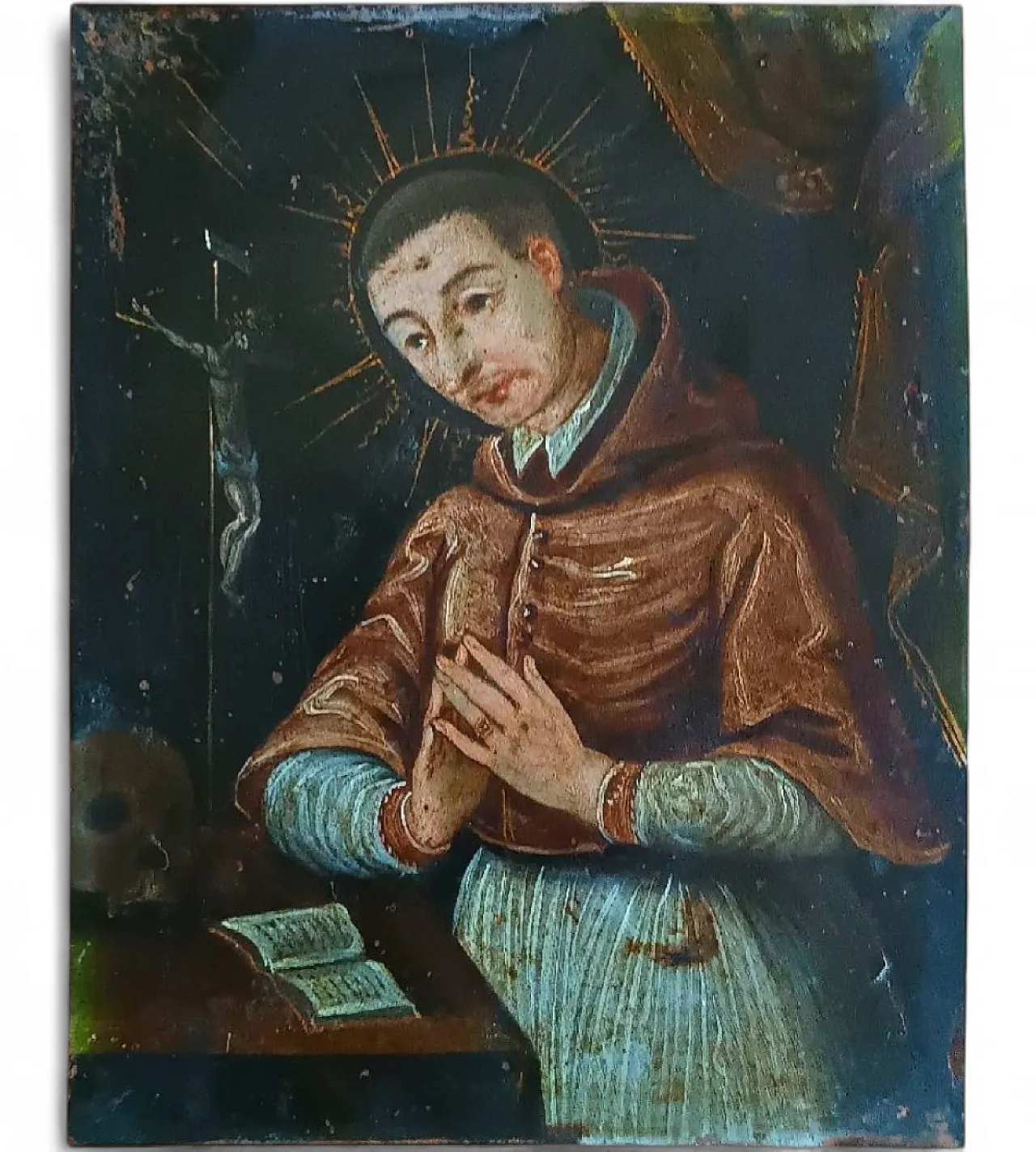 San Carlo Borromeo, dipinto su rame, '600 10