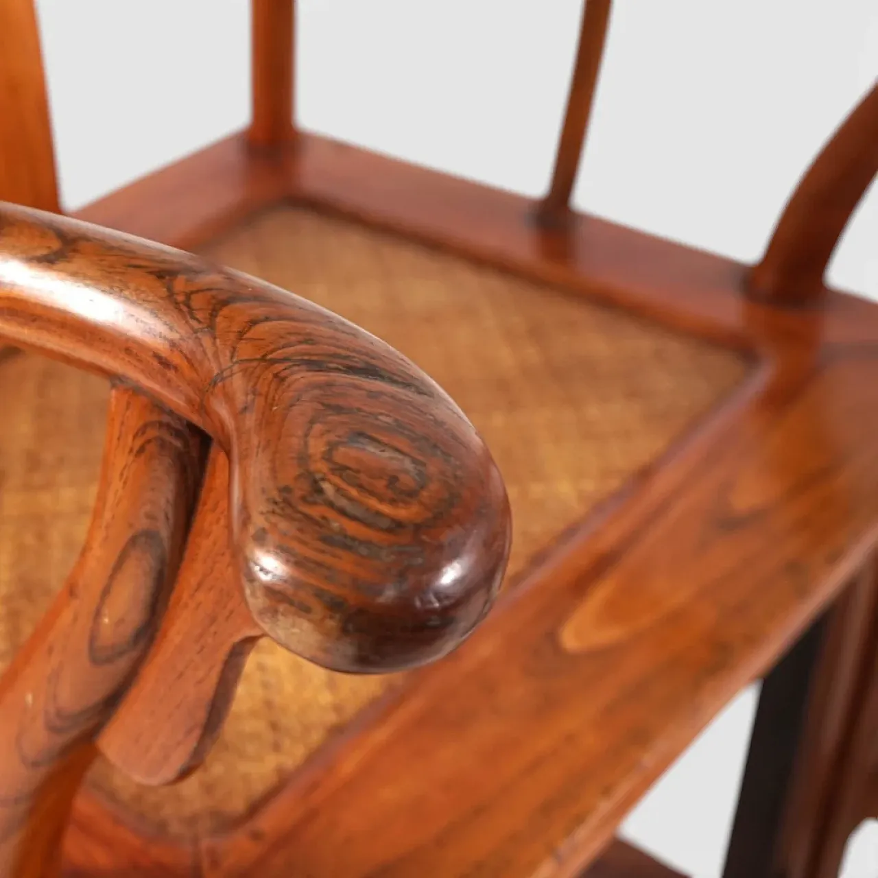 Pair of Ming Dynasty style high-back Chinese armchairs, 1920s 3