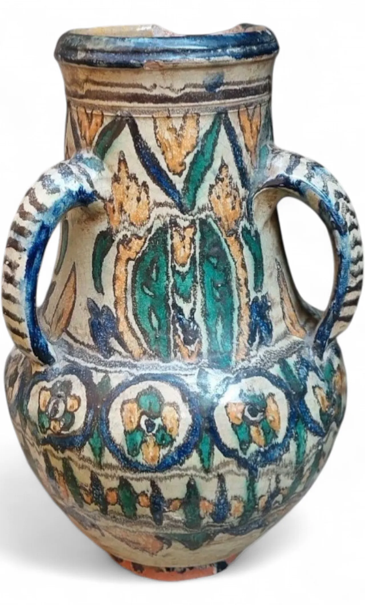 Painted and enameled majolica jar, 19th century 11
