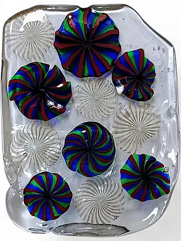 Murano glass plaque attributed to Ermanno Nason for Cenedese, 1960s