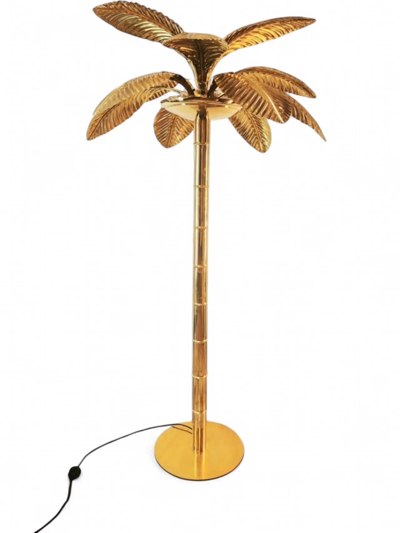 Brass 12-light palm floor lamp, 1970s 23