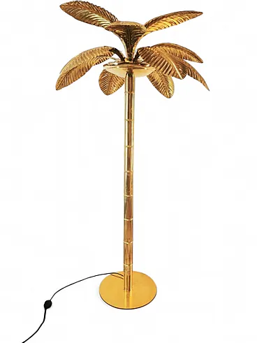 Brass 12-light palm floor lamp, 1970s