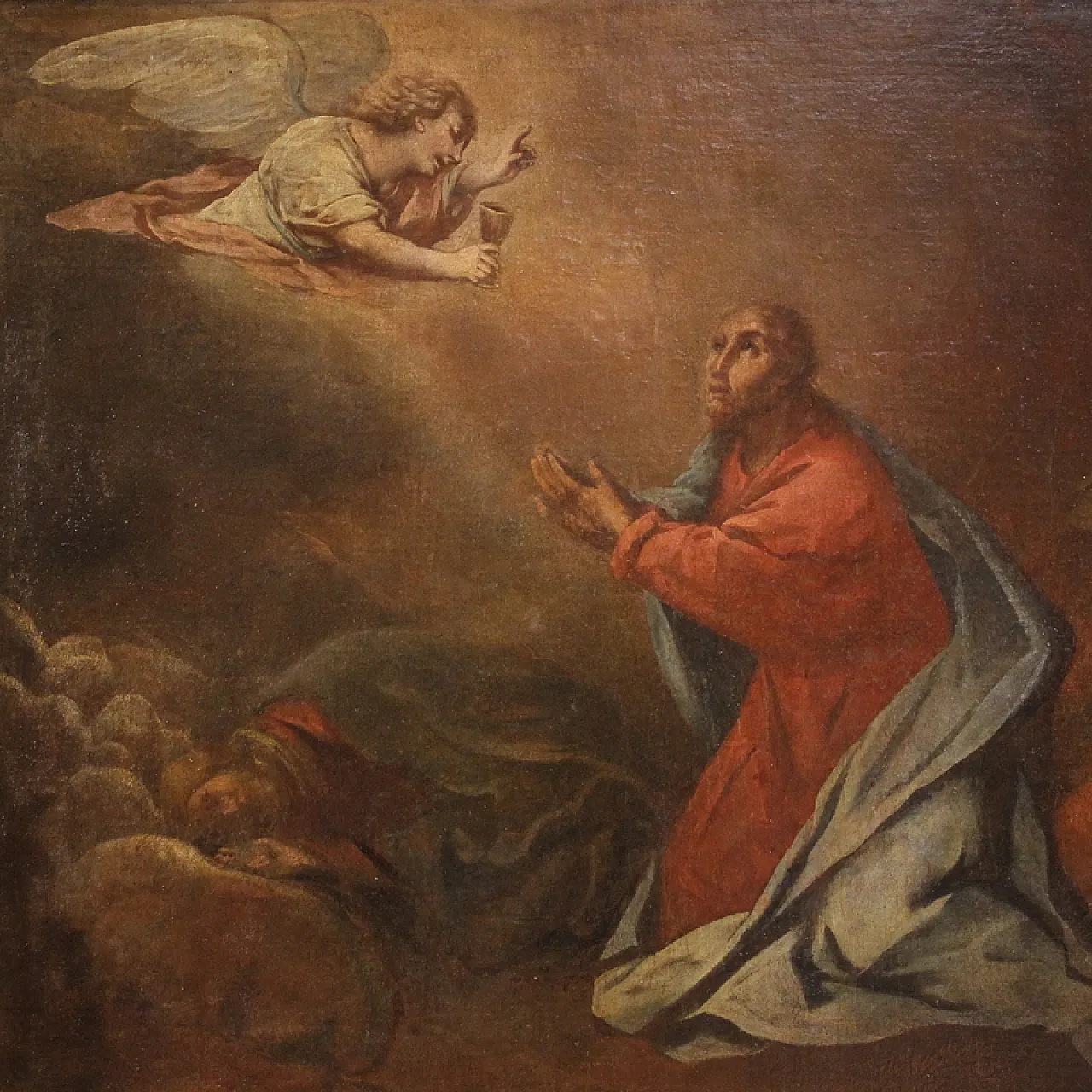 Italian painting Christ in the Garden of Olives, 17th century 5