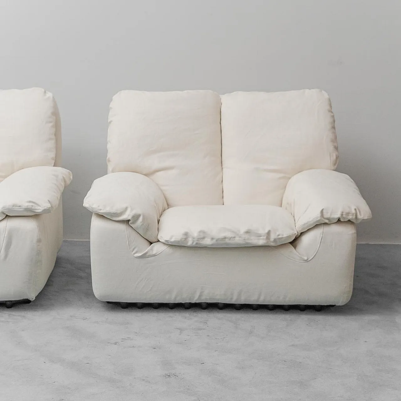 Pair of Bonheur armchairs by Ammannati and Vitelli for Brunati, 1970s 2