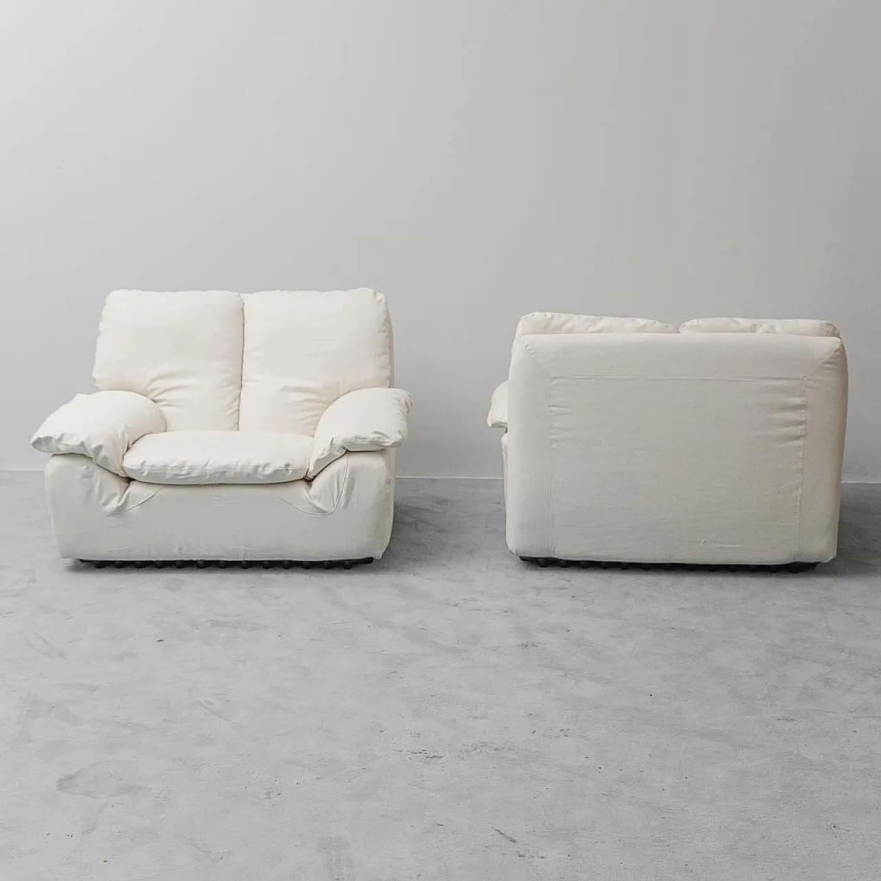 Pair of Bonheur armchairs by Ammannati and Vitelli for Brunati, 1970s 12