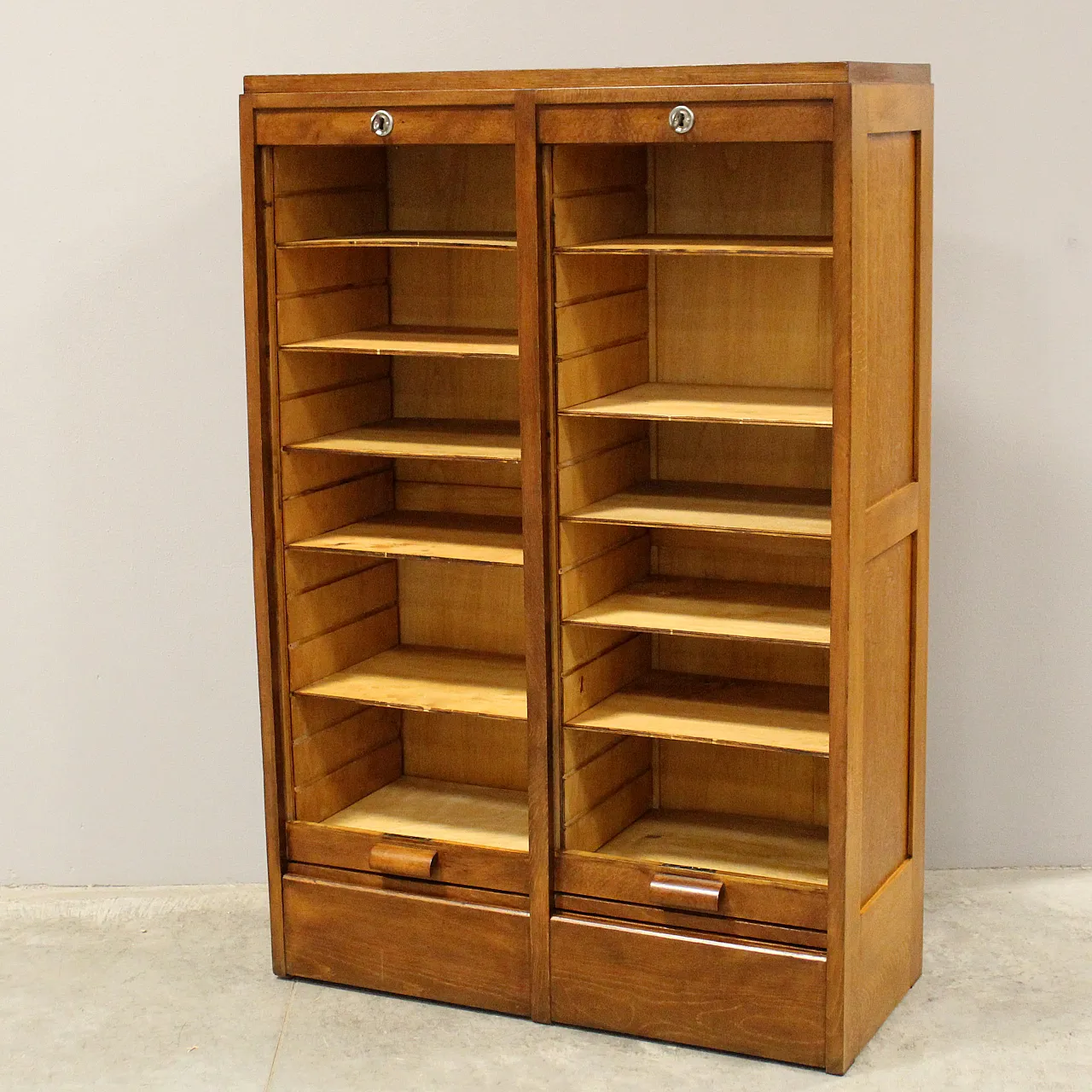 Archive filing cabinet with shutter, early 20th century 6