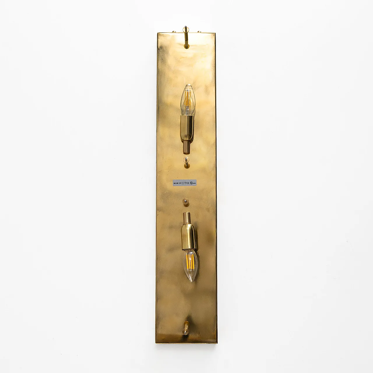 Pair of Murano glass and brass Graniglia wall lights, 2000s 9