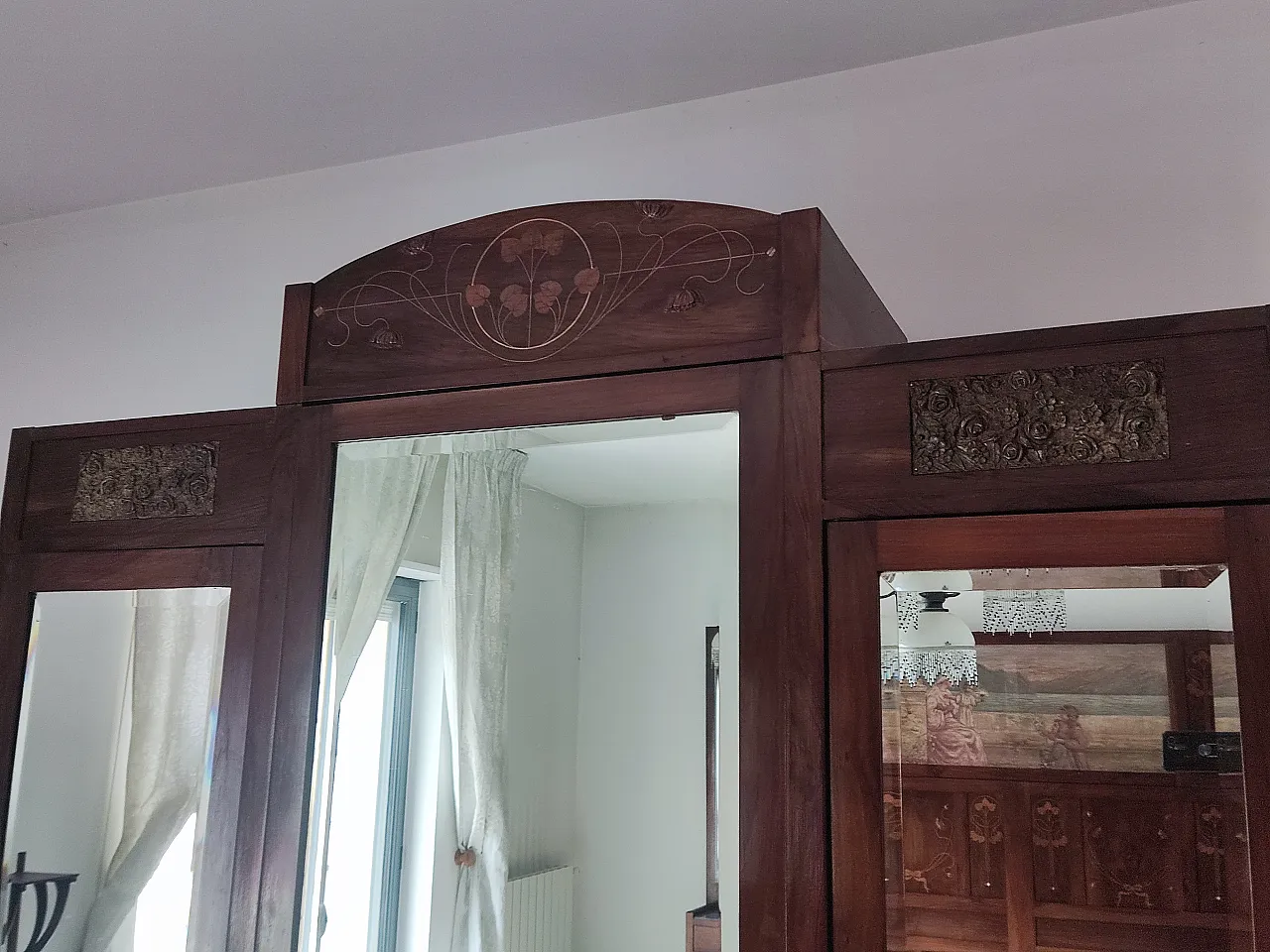 Camera da Letto Liberty in noce con intarsi, primi ’900 12