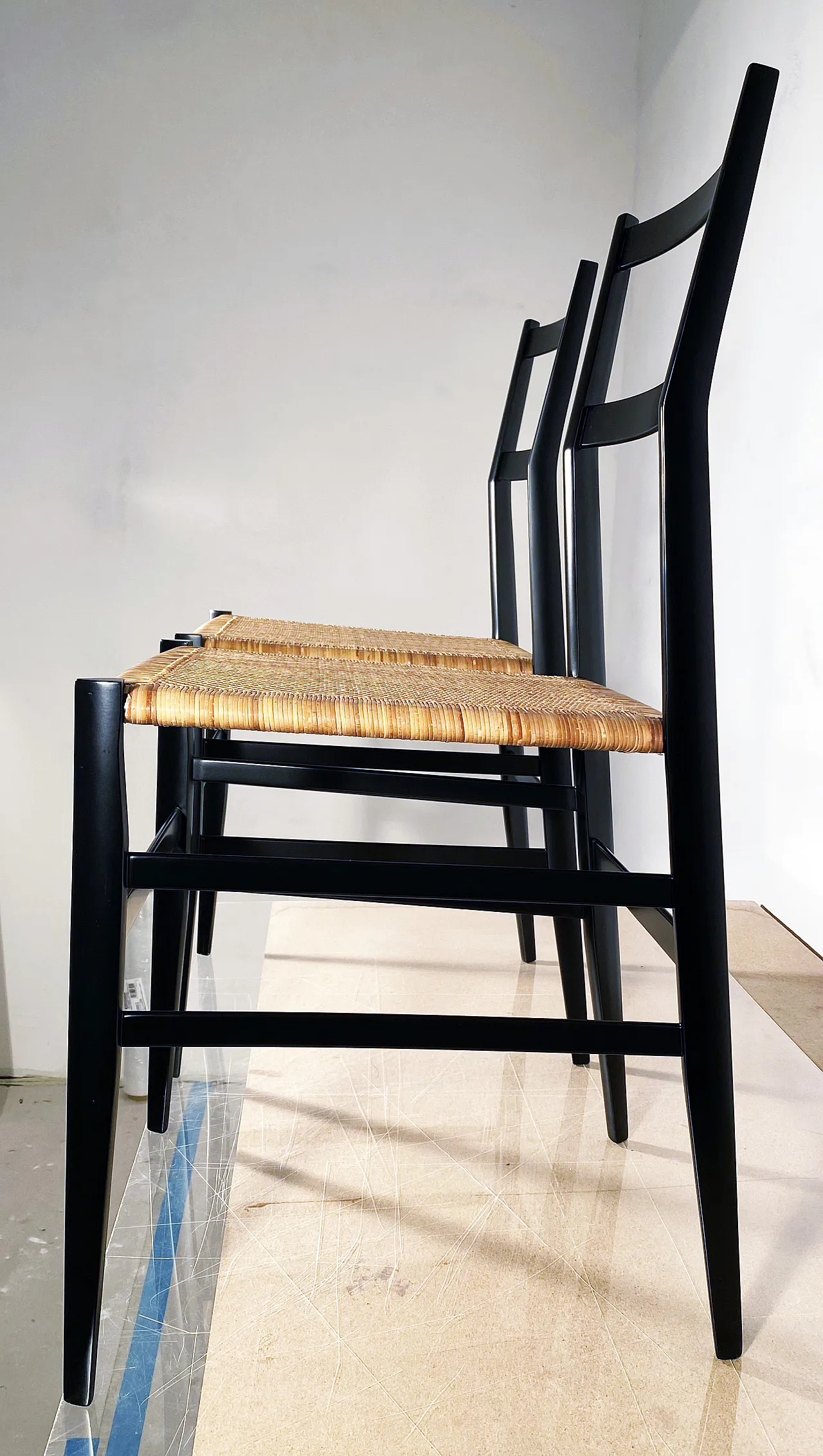 Coppia di sedie Superleggera di Gio Ponti per Cassina , anni 2000 4