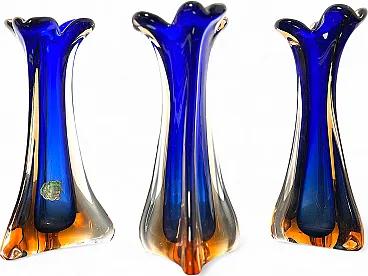 3 Murano Glass Vases, 1960s