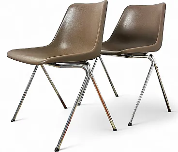 Pair of Polyprop chairs by Robin Day -Hille for Anonima Castelli, 70s