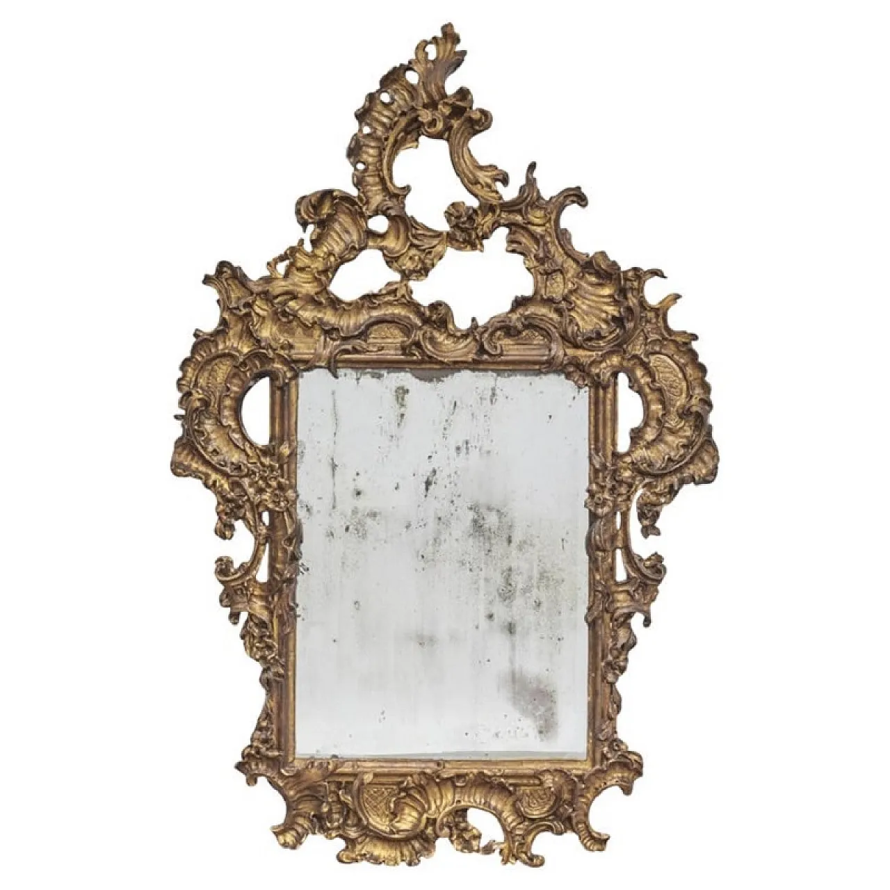 Scenografica grande specchiera in gesso, '800 1