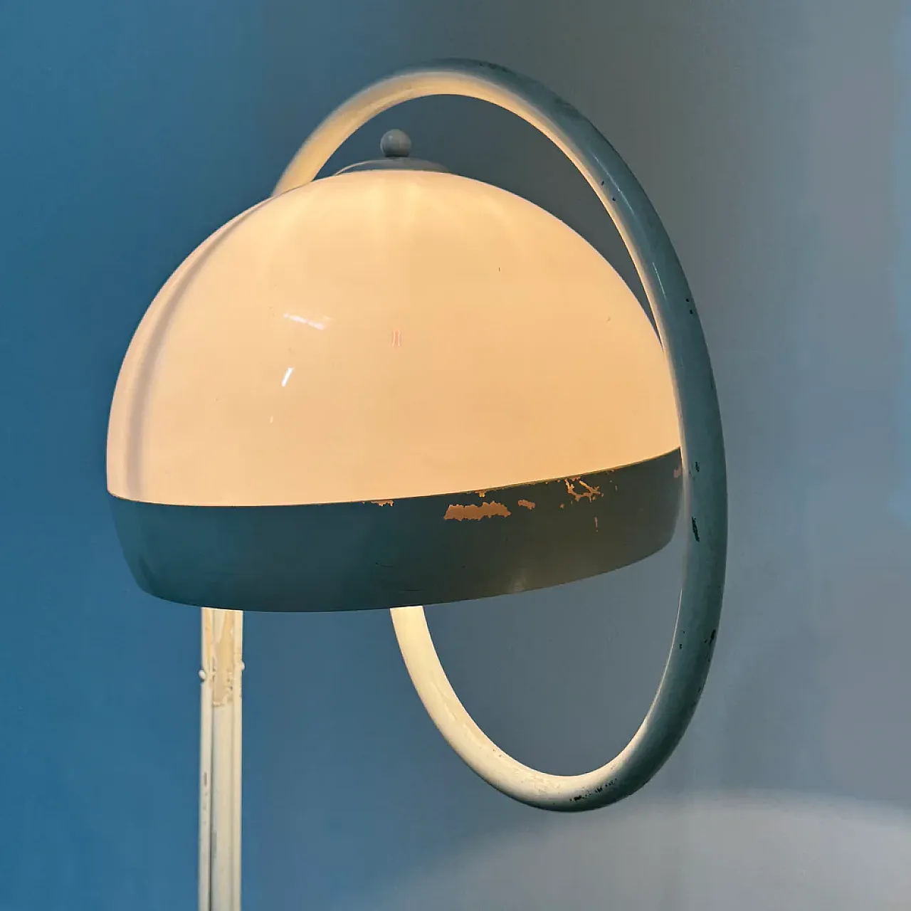 Space Age marble-based floor lamp by Harvey Guzzini, 1970s 7