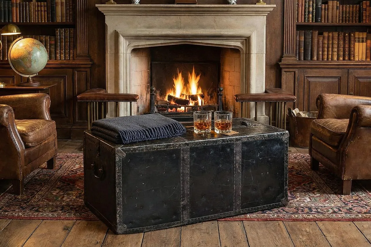 Steamer Trunk-style wardrobe trunk, 19th century 2