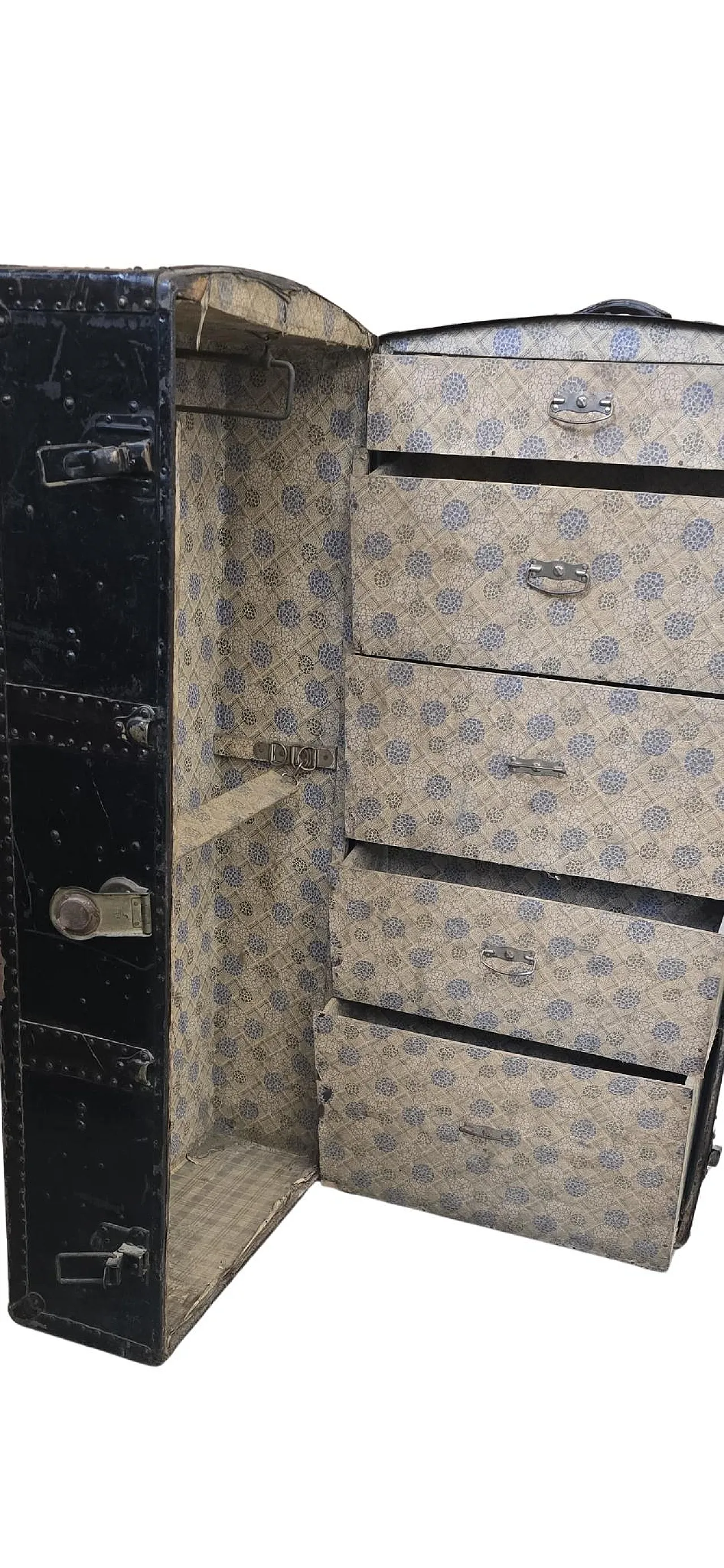 Steamer Trunk-style wardrobe trunk, 19th century 7