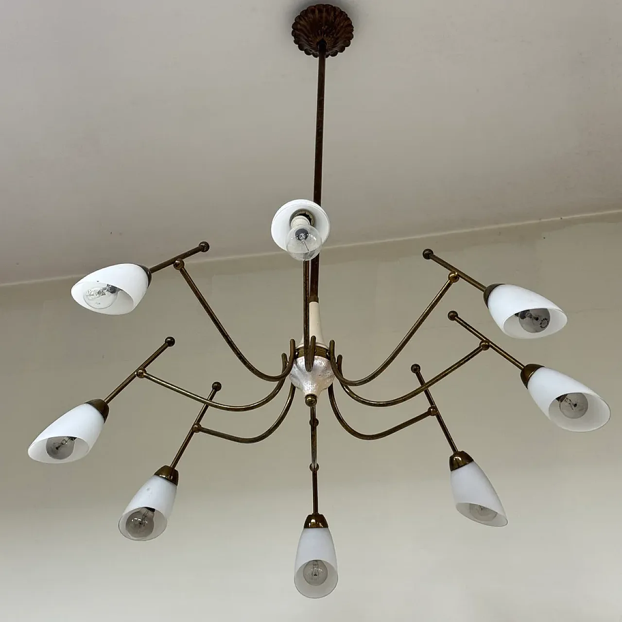 Stilnovo chandelier, 1960s 1