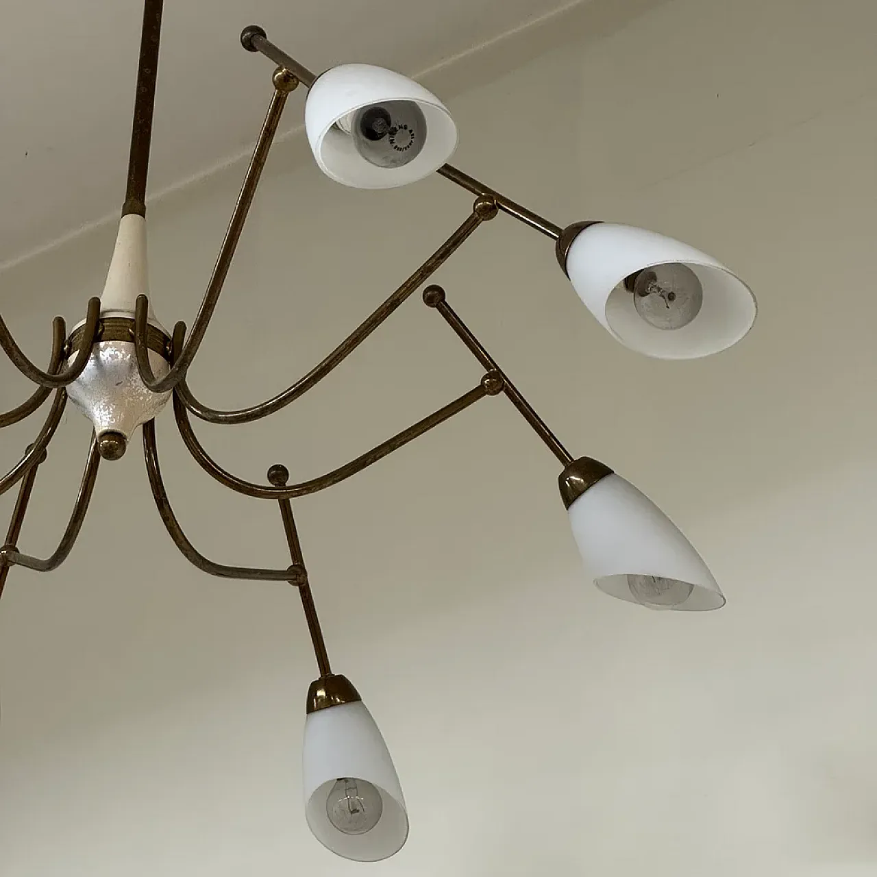 Stilnovo chandelier, 1960s 3