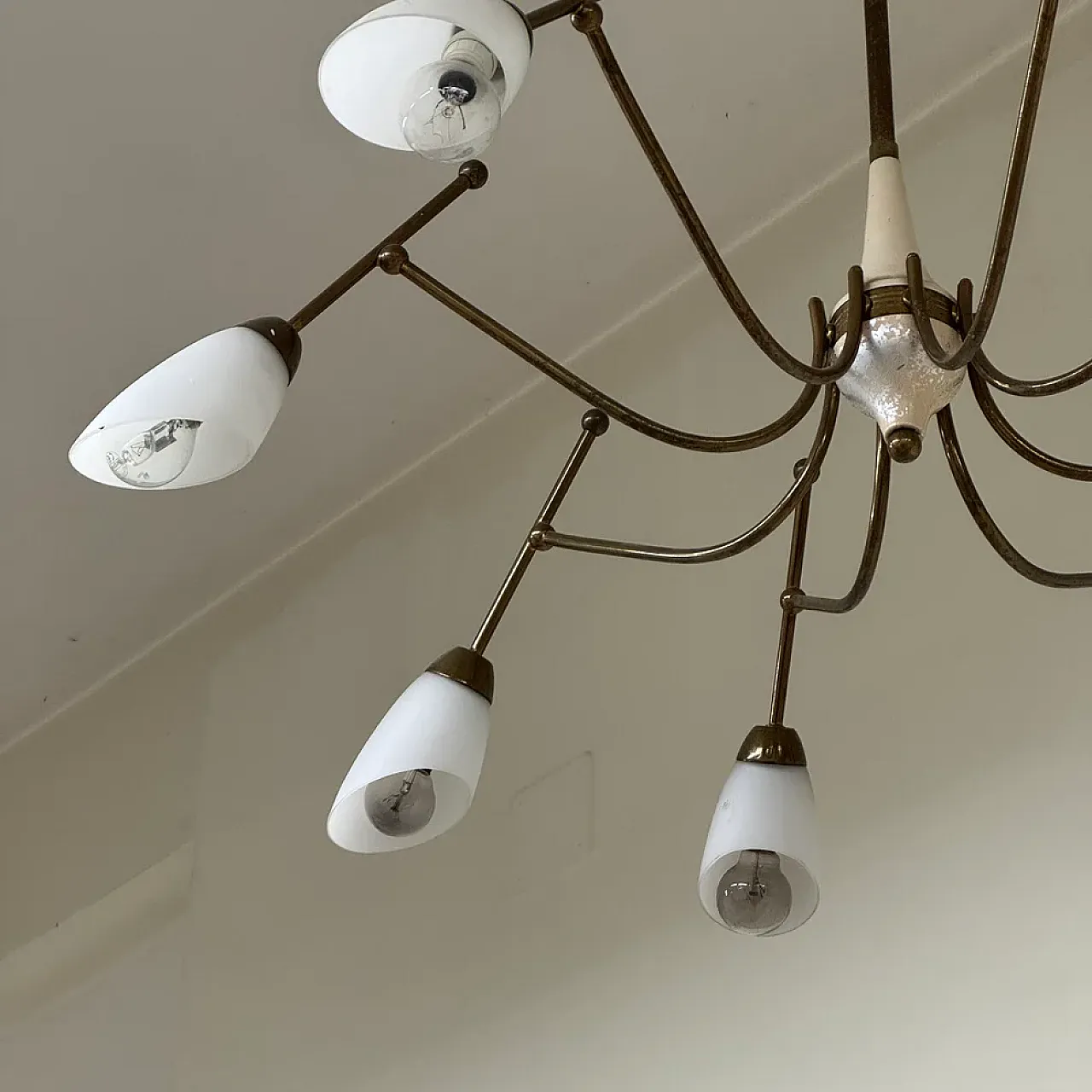 Stilnovo chandelier, 1960s 4