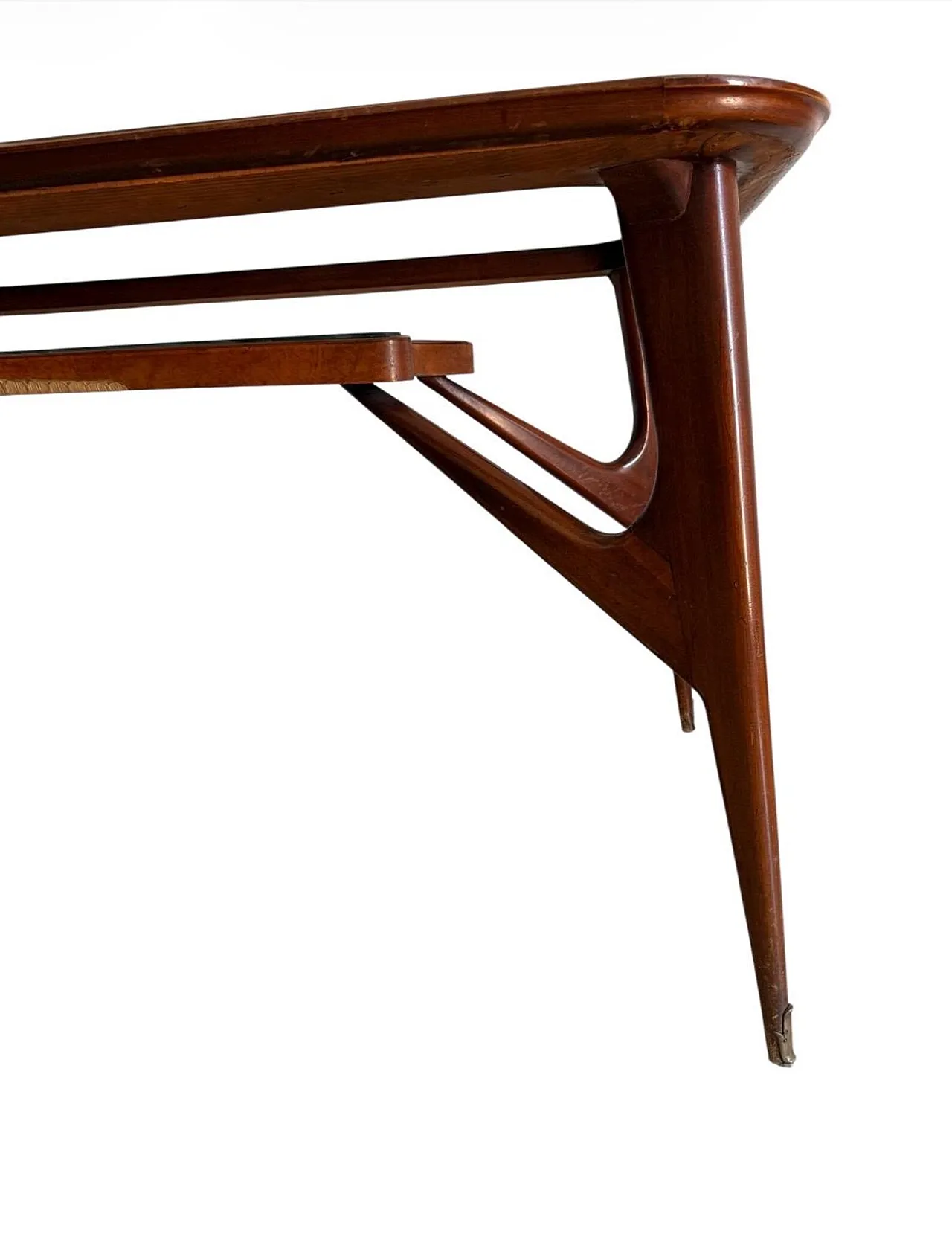 Dining table with 6 wooden and glass chairs by Vittorio Dassi, 1950s 5