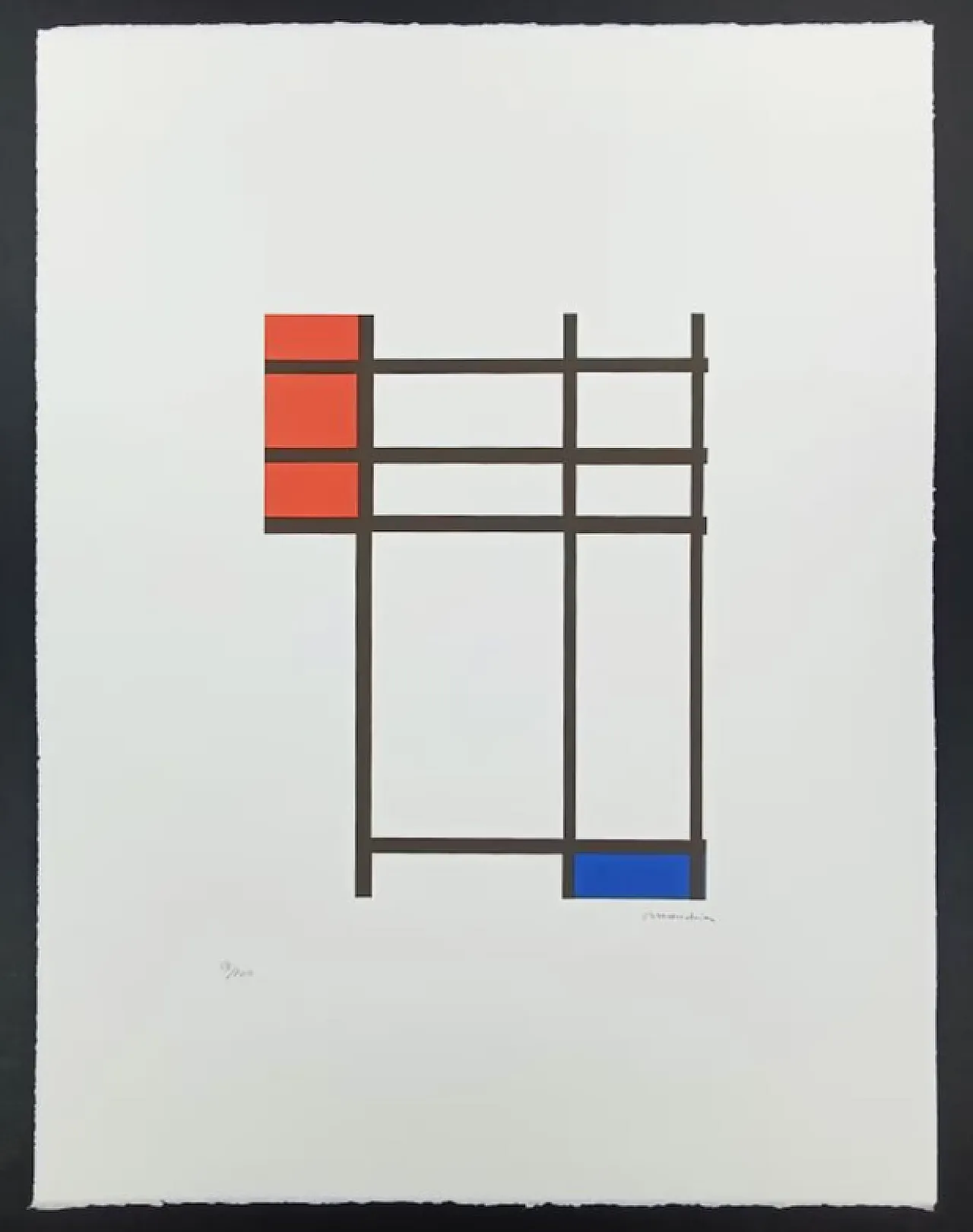 Litografia in serie limitata di Piet Mondrian, anni '70 1