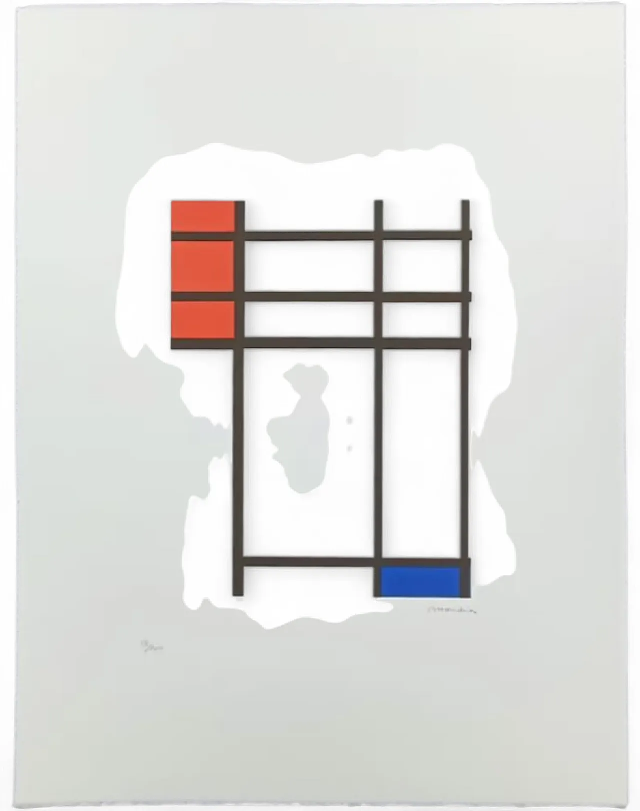 Litografia in serie limitata di Piet Mondrian, anni '70 7
