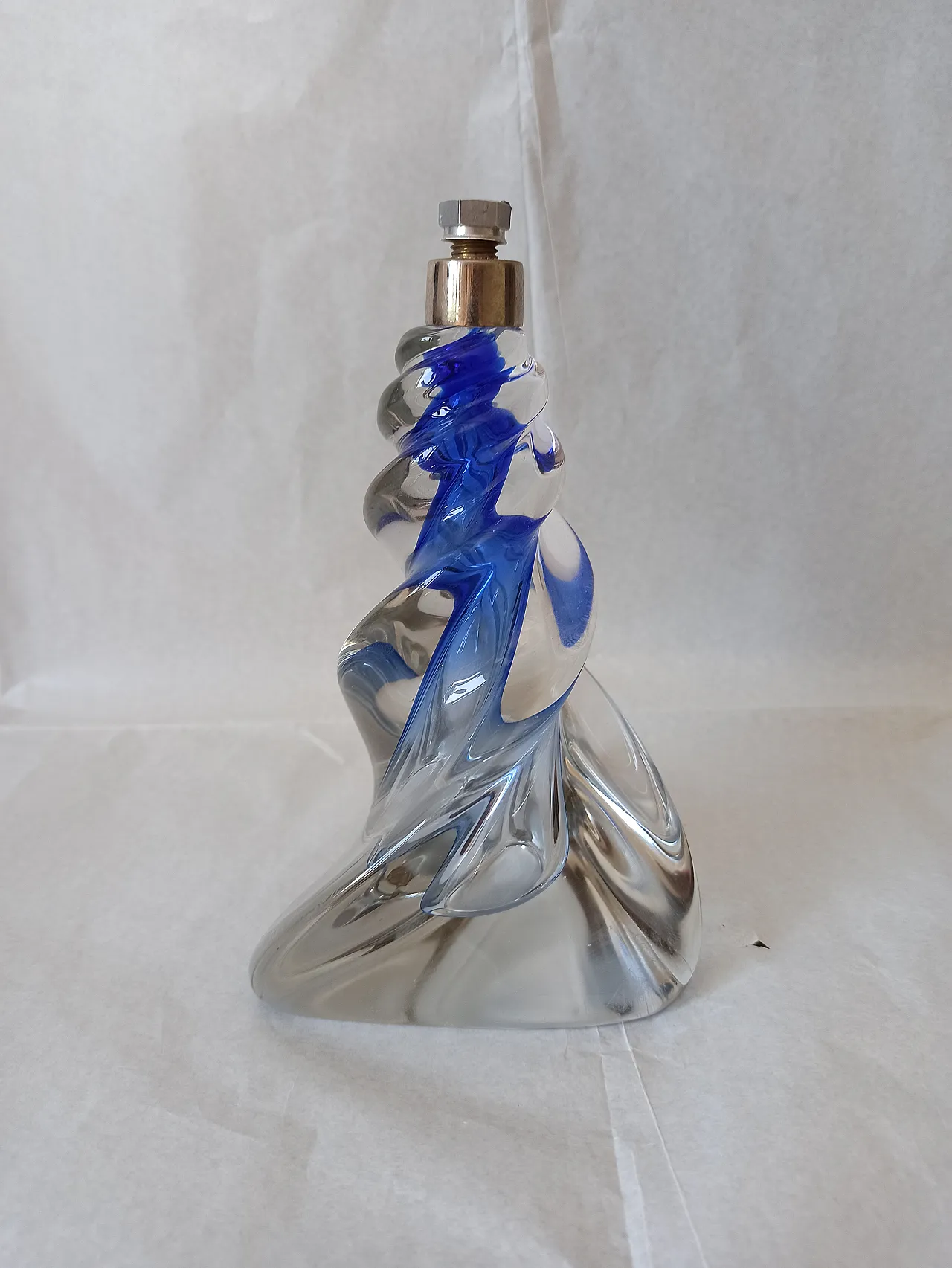 Lampada in vetro di Murano blu, anni '50 1